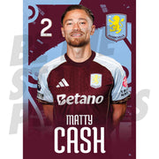 Aston Villa FC Matty Cash 25/26 Headshot Poster