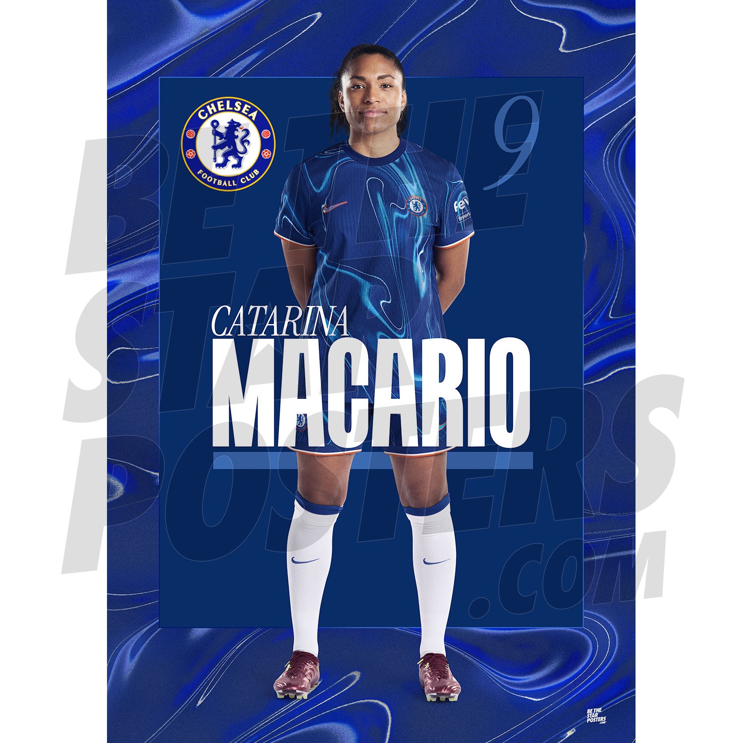Chelsea FC Macario 24/25 Headshot Poster