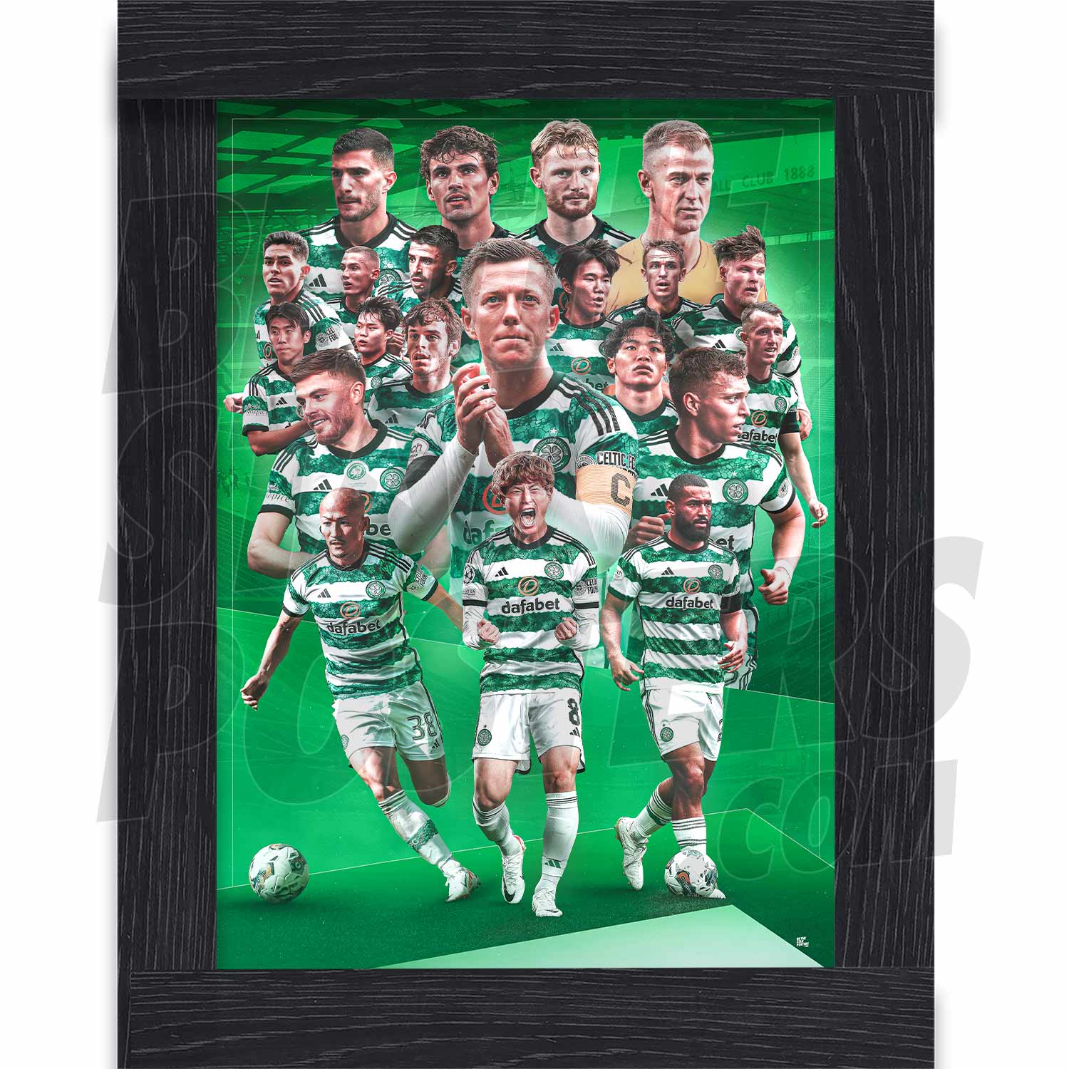 Celtic FC Squad 23/24 Player Montage Poster