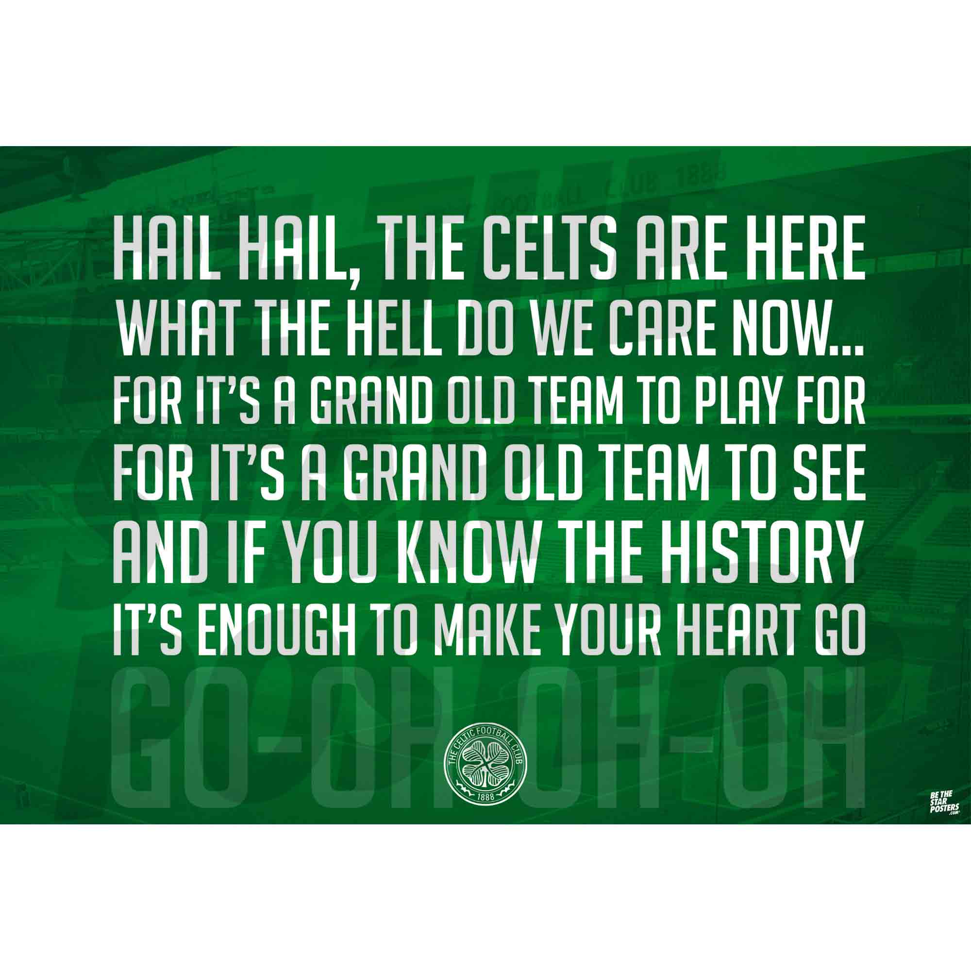 Celtic FC Chant Poster