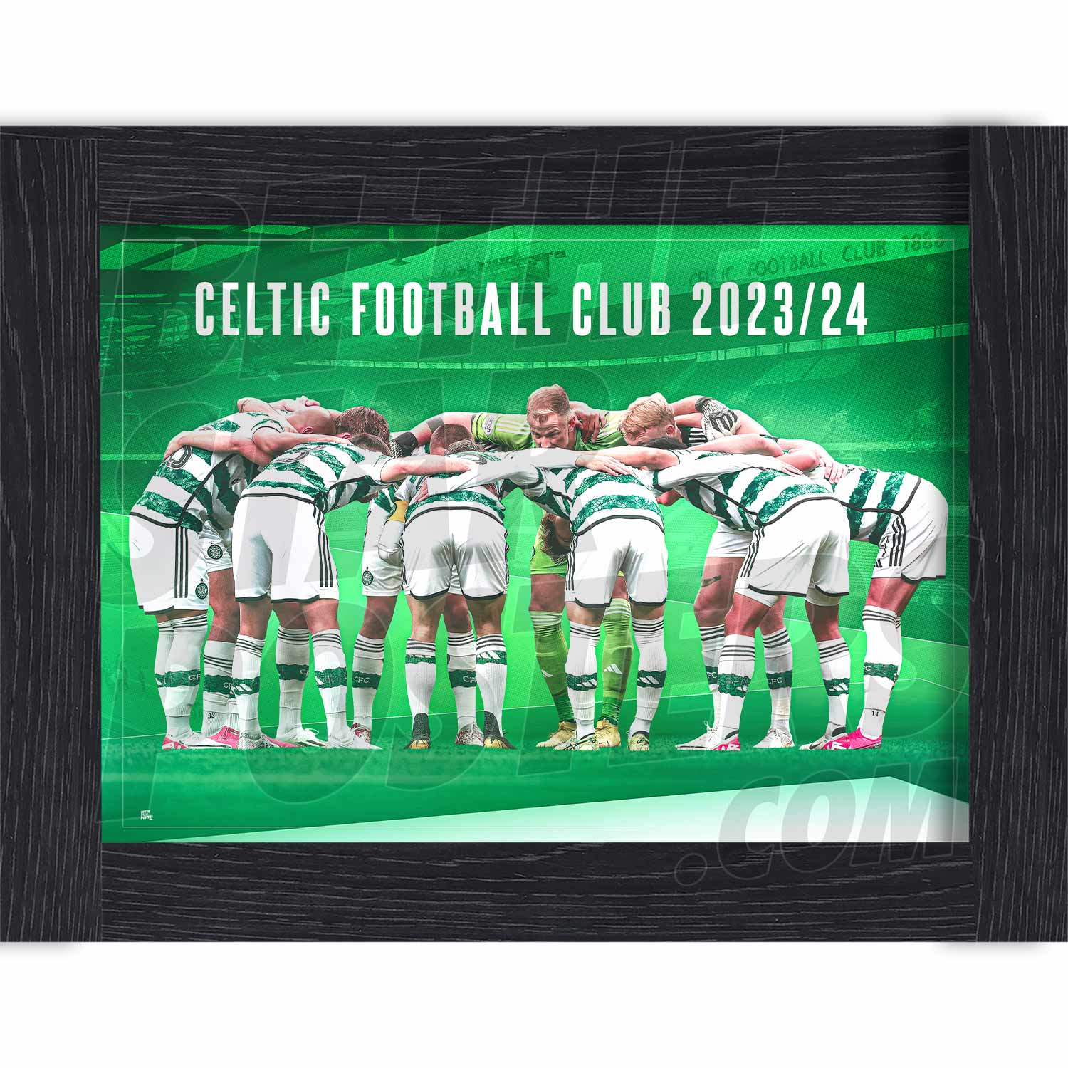 Celtic FC Squad 23/24 Player Huddle Poster