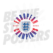 Lionesses European Champions 2025 White Poster