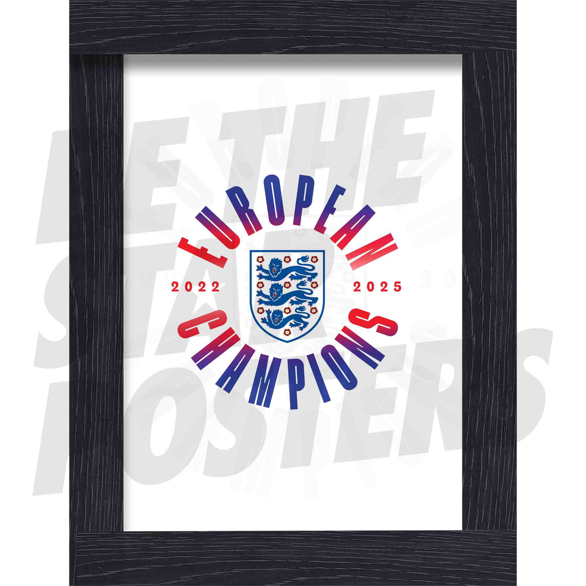 Lionesses European Champions 2025 White Poster