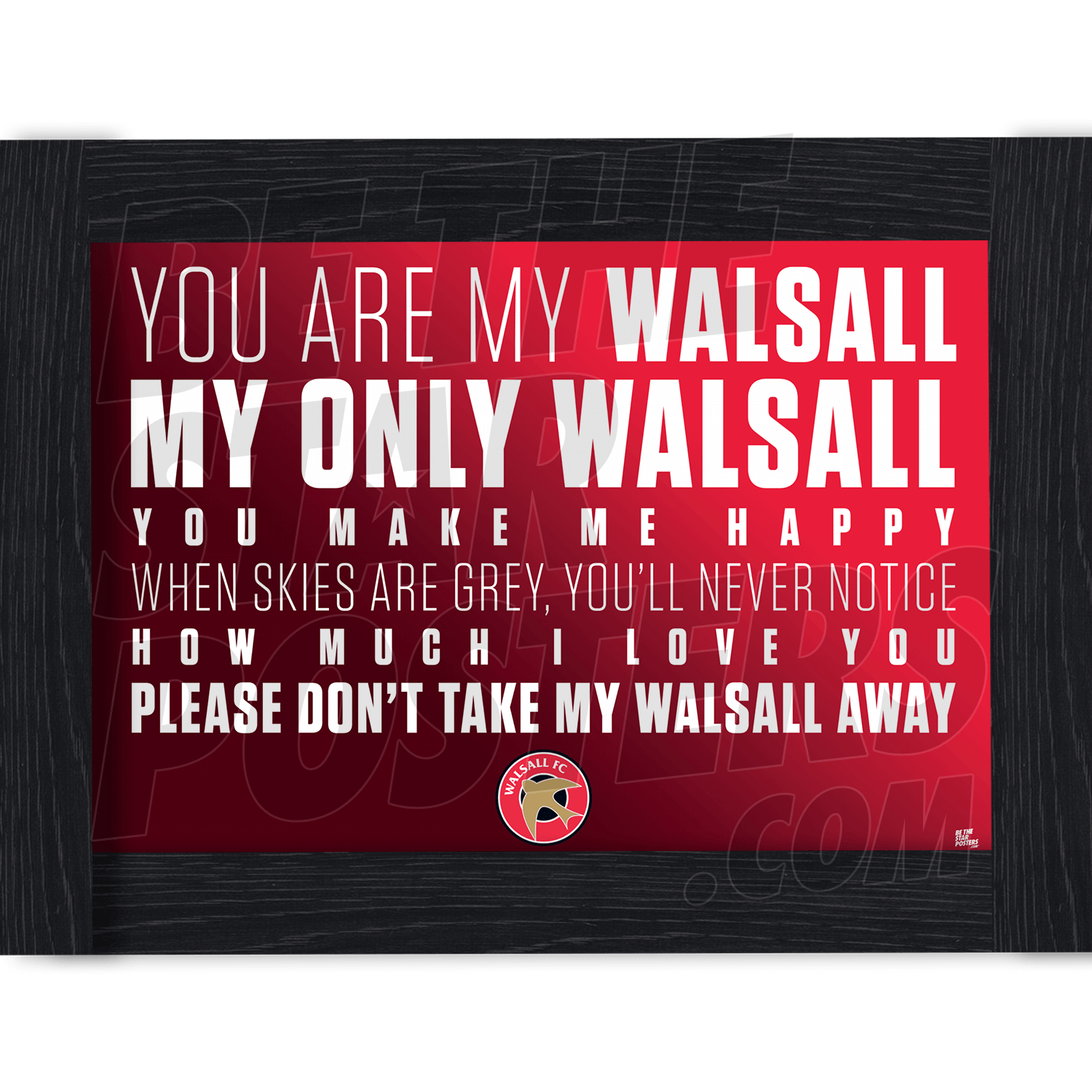 Walsall FC Chant Poster