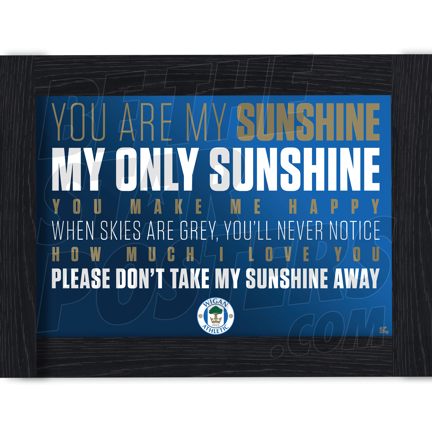 Wigan Athletic FC Chant Poster