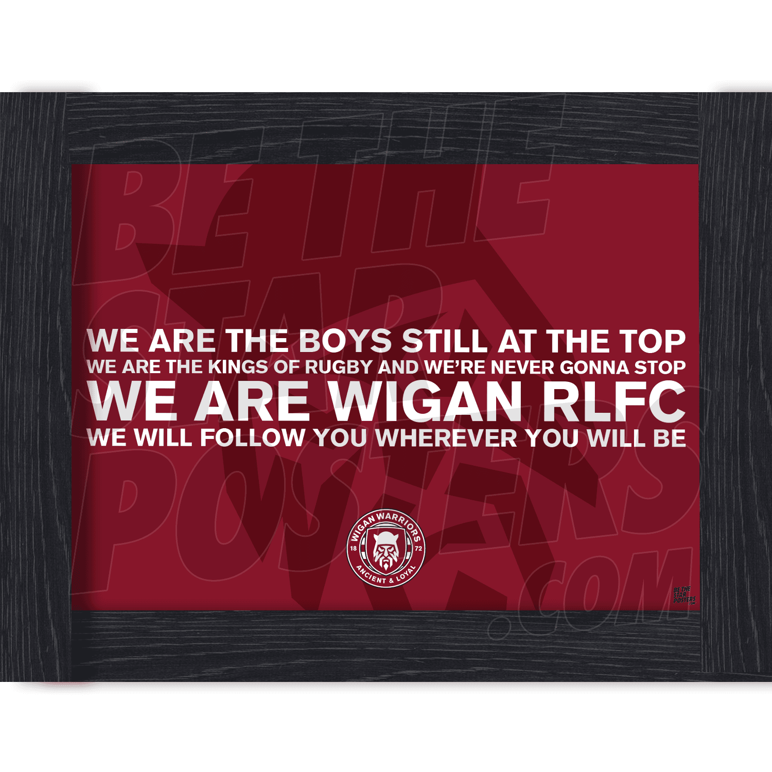 Wigan Warriors RLFC Chant Poster