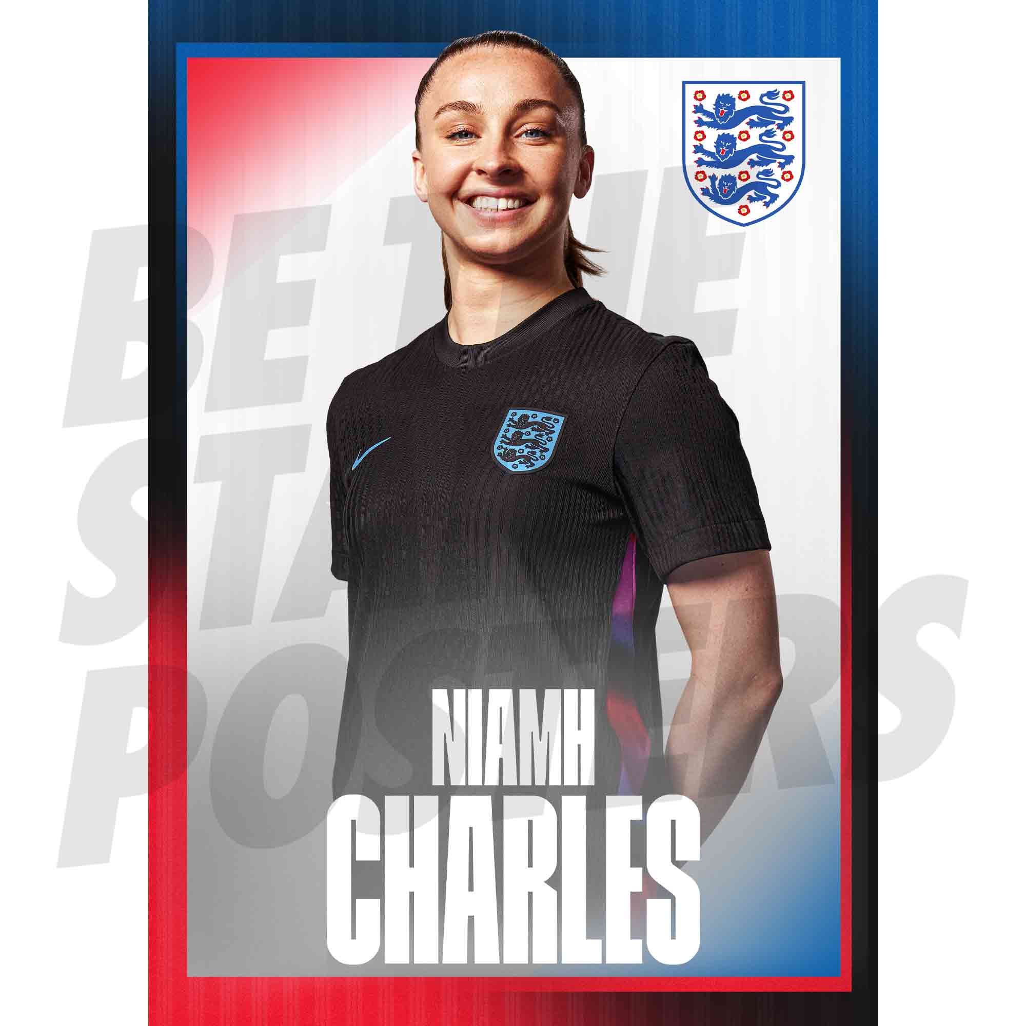 Lionesses Charles 25/26 Away Headshot Poster