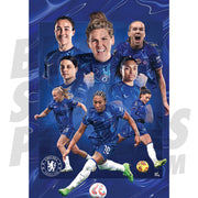 Chelsea FC Women's 24/25 Team Montage Poster