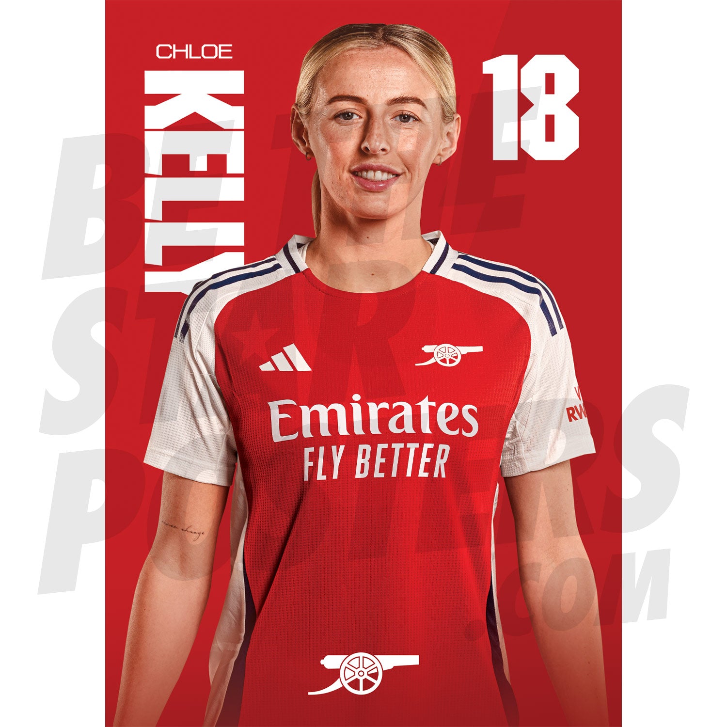 Arsenal FC Kelly 24/25 Headshot Poster