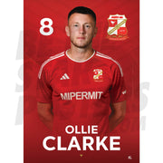 Swindon Town FC Clarke 24/25 Headshot Poster
