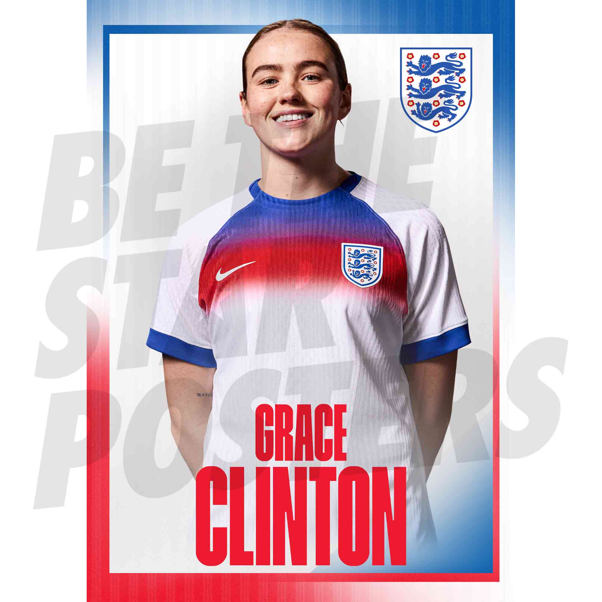 Lionesses Clinton 25/26 Home Headshot Poster