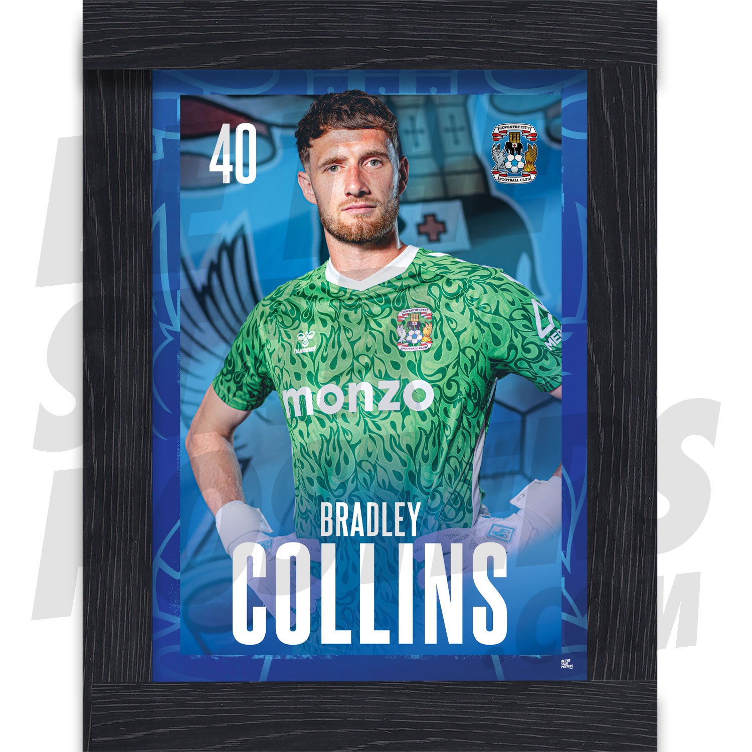 Coventry City FC Collins 24/25 Headshot Poster