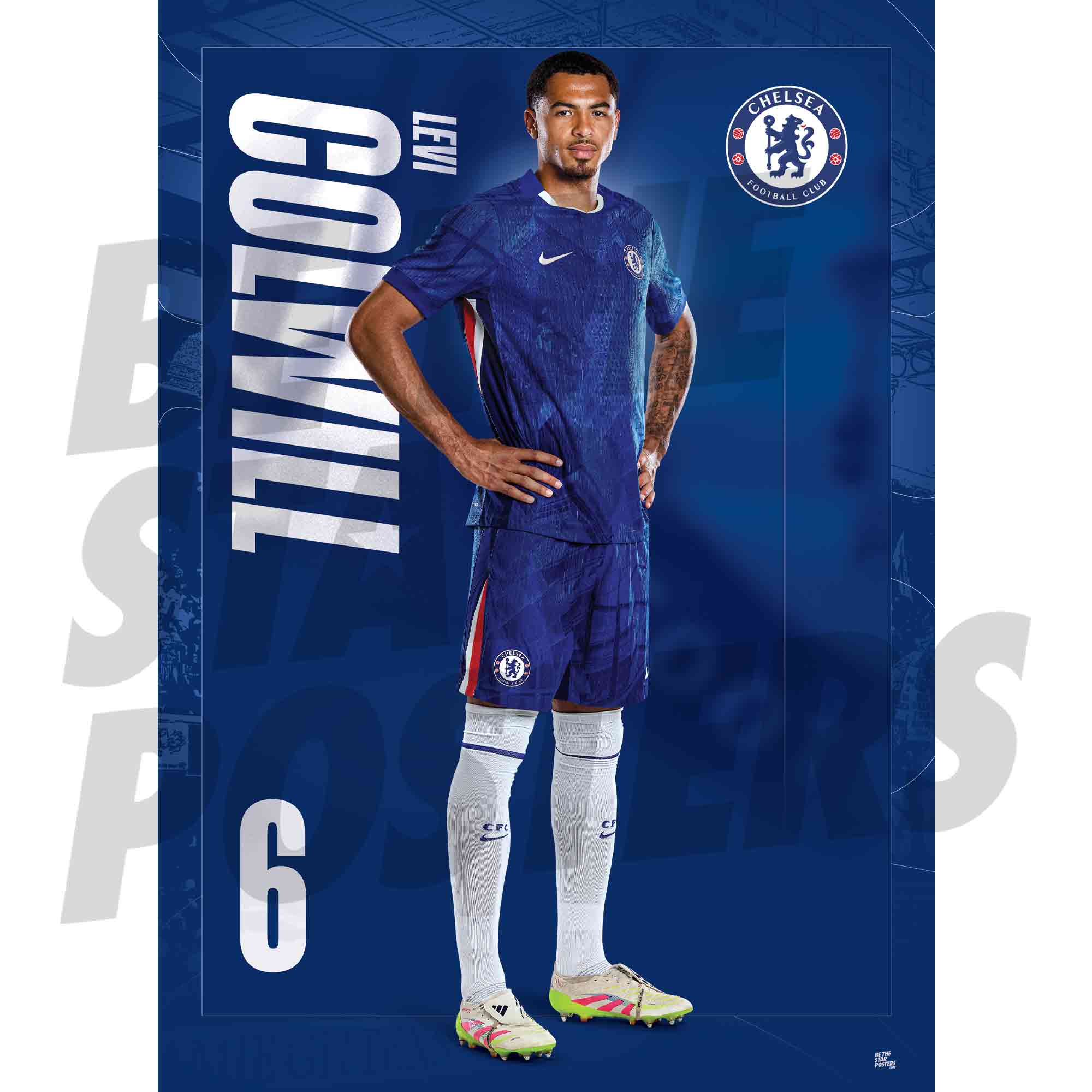 Chelsea FC Colwill 25/26 Headshot Poster