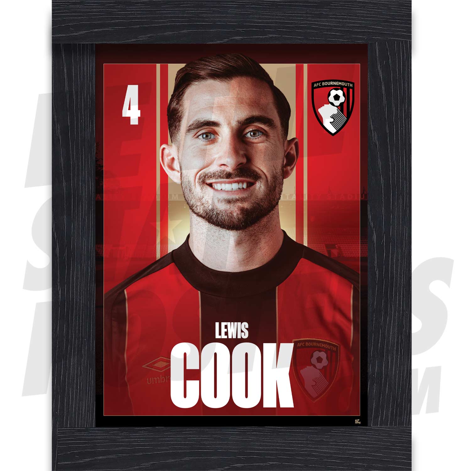 AFC Bournemouth Cook 24/25 Headshot Poster