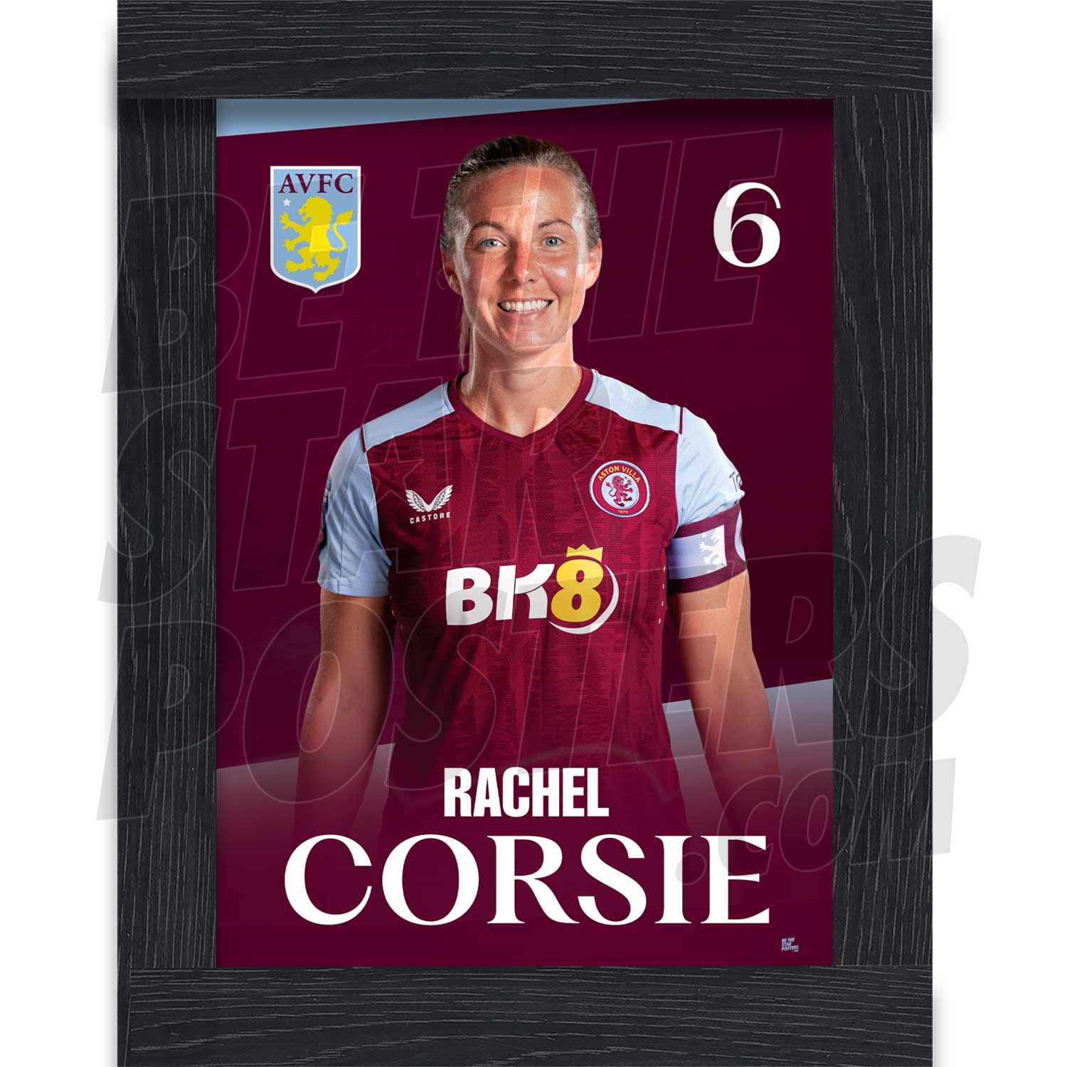 Aston Villa FC Rachel Corsie 23/24 Headshot Poster
