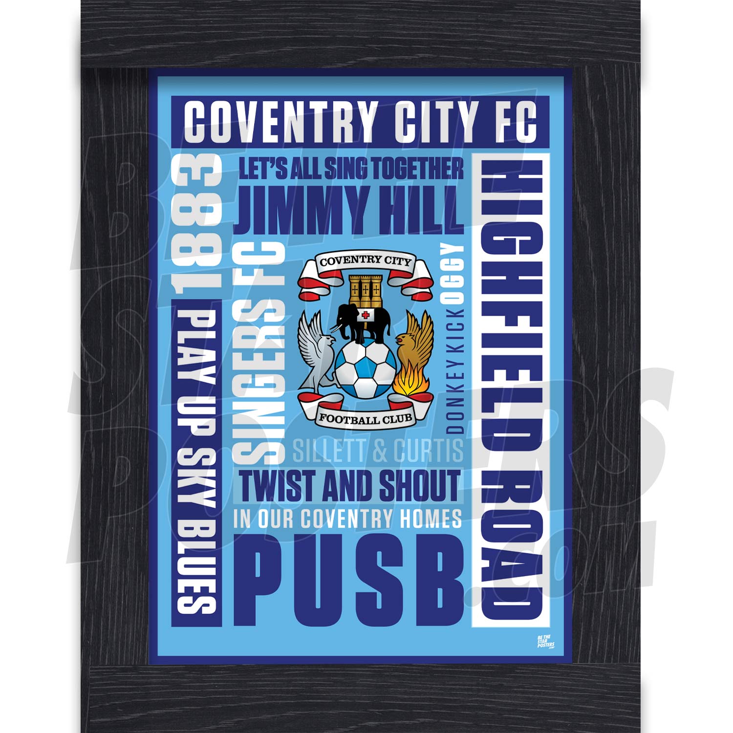 Coventry City FC Word Poster