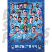 Coventry City FC Squad 24/25 Team Montage Poster