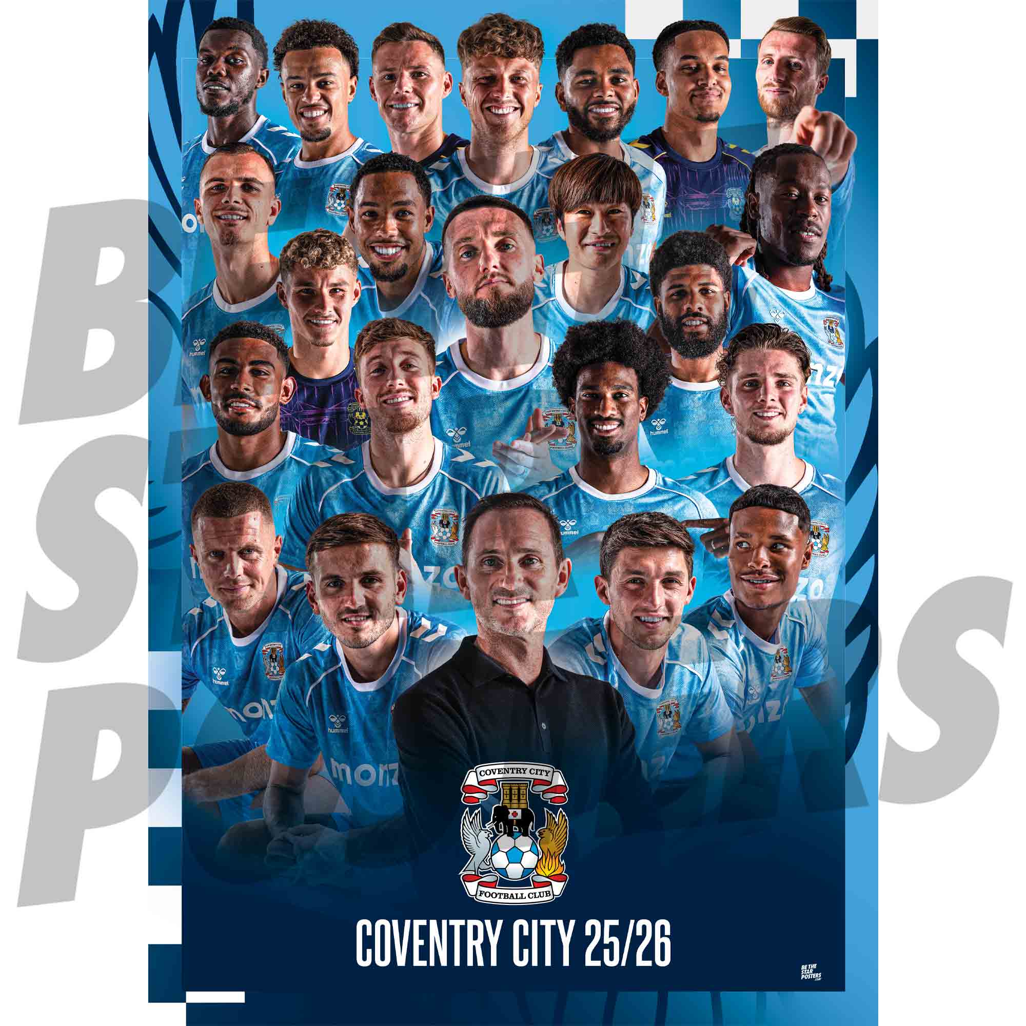 Coventry City FC 25 26 Squad Player Montage Poster Official Print coventry-city-fc-25-26-squad-player-montage-poster-official-print