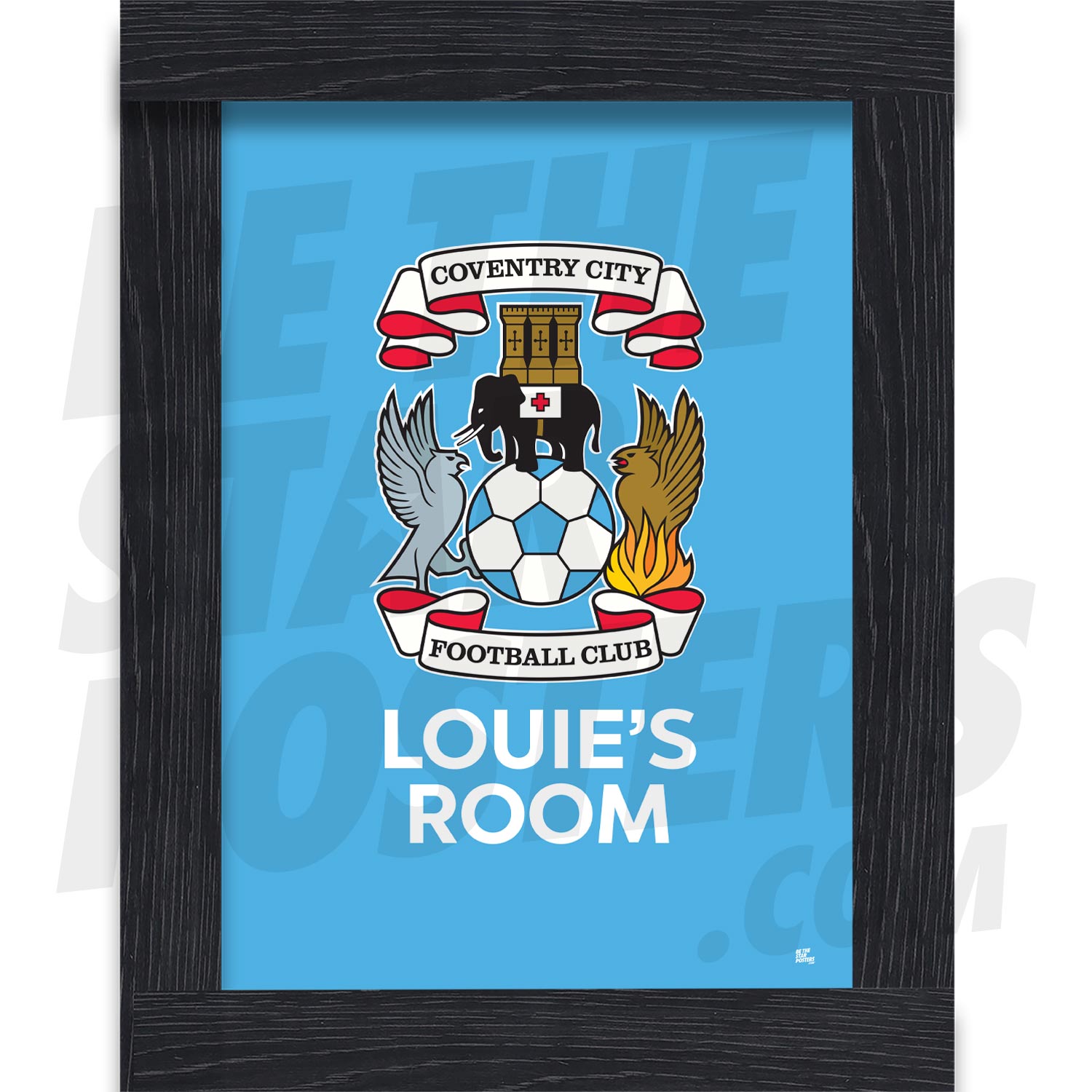 Coventry City FC Personalised Crest Poster