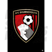 AFC Bournemouth Crest Poster - Black
