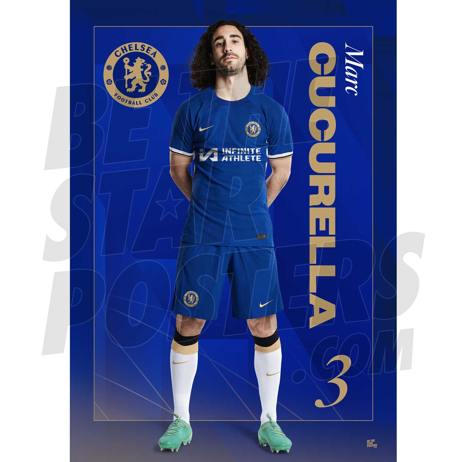 Chelsea FC Cucurella 23/24 Headshot Poster
