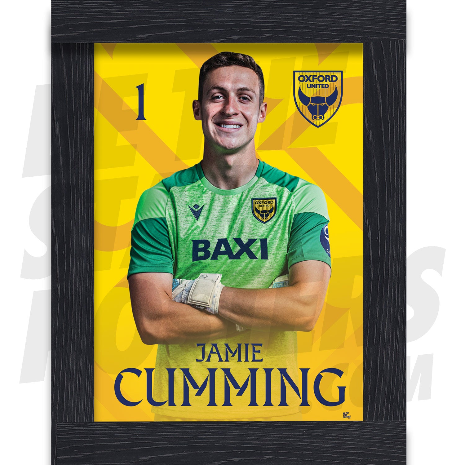 Oxford United FC Cumming 24/25 Headshot Poster