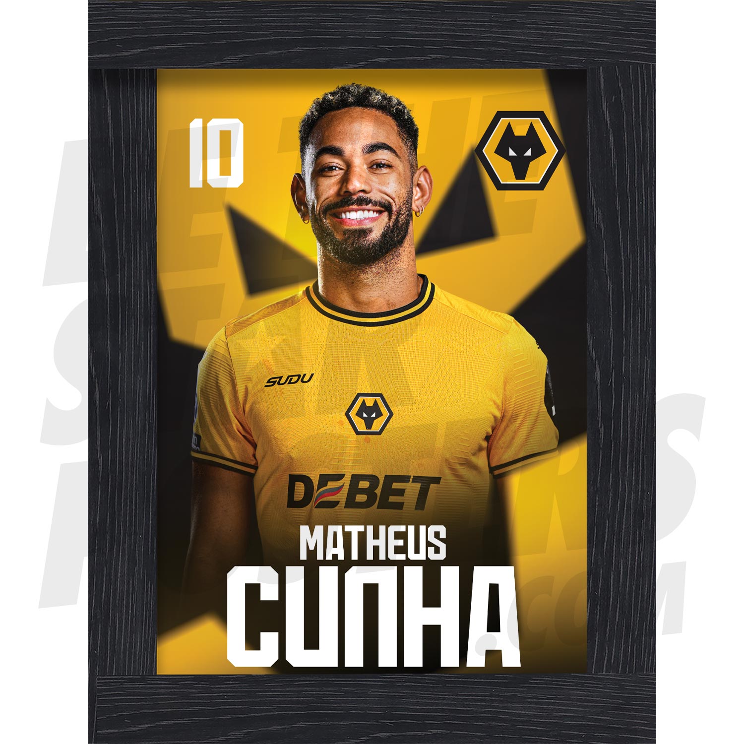 Wolverhampton Wanderers FC Cunha 24/25 Headshot Poster