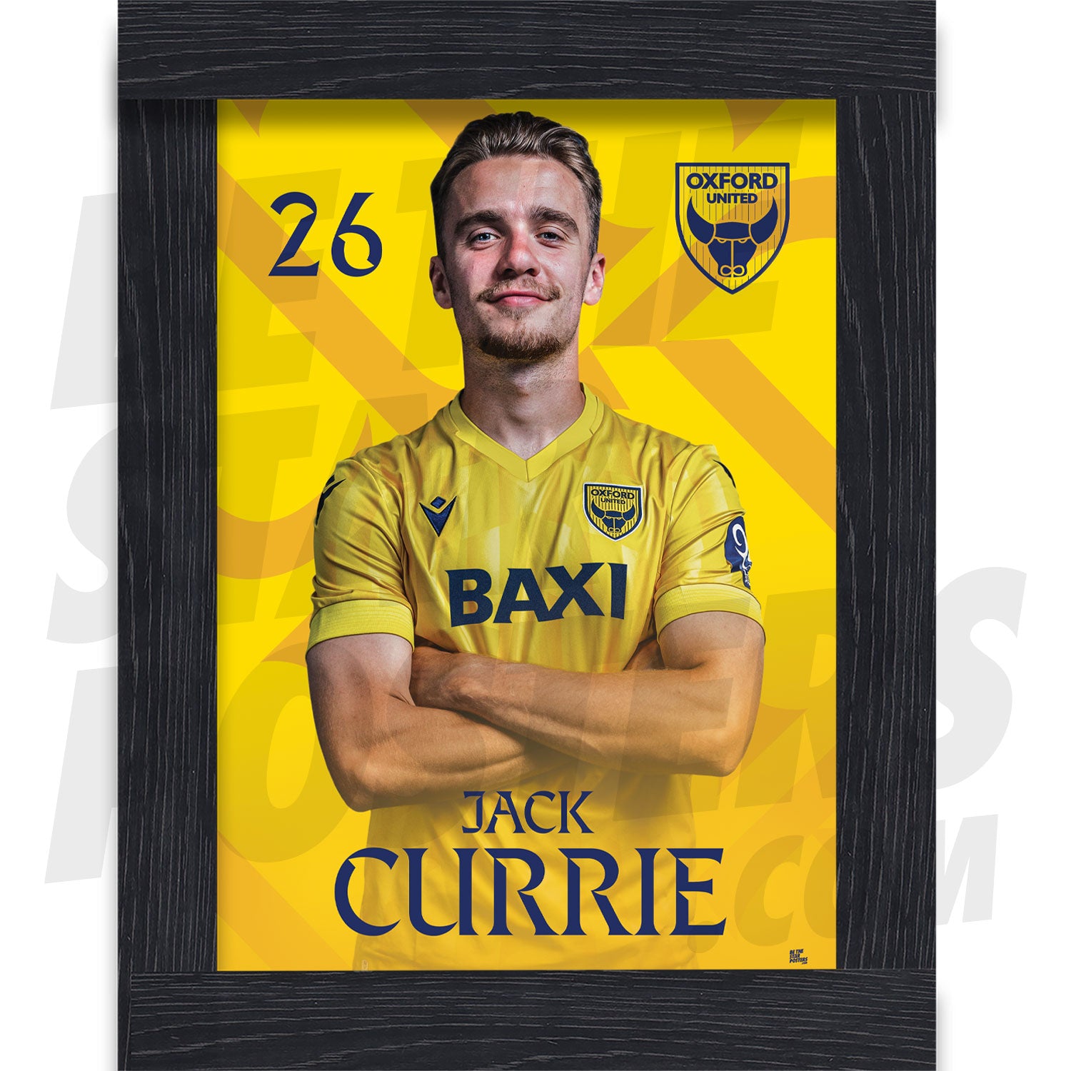 Oxford United FC Currie 24/25 Headshot Poster