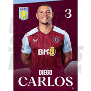 Aston Villa FC Carlos 23/24 Headshot Poster