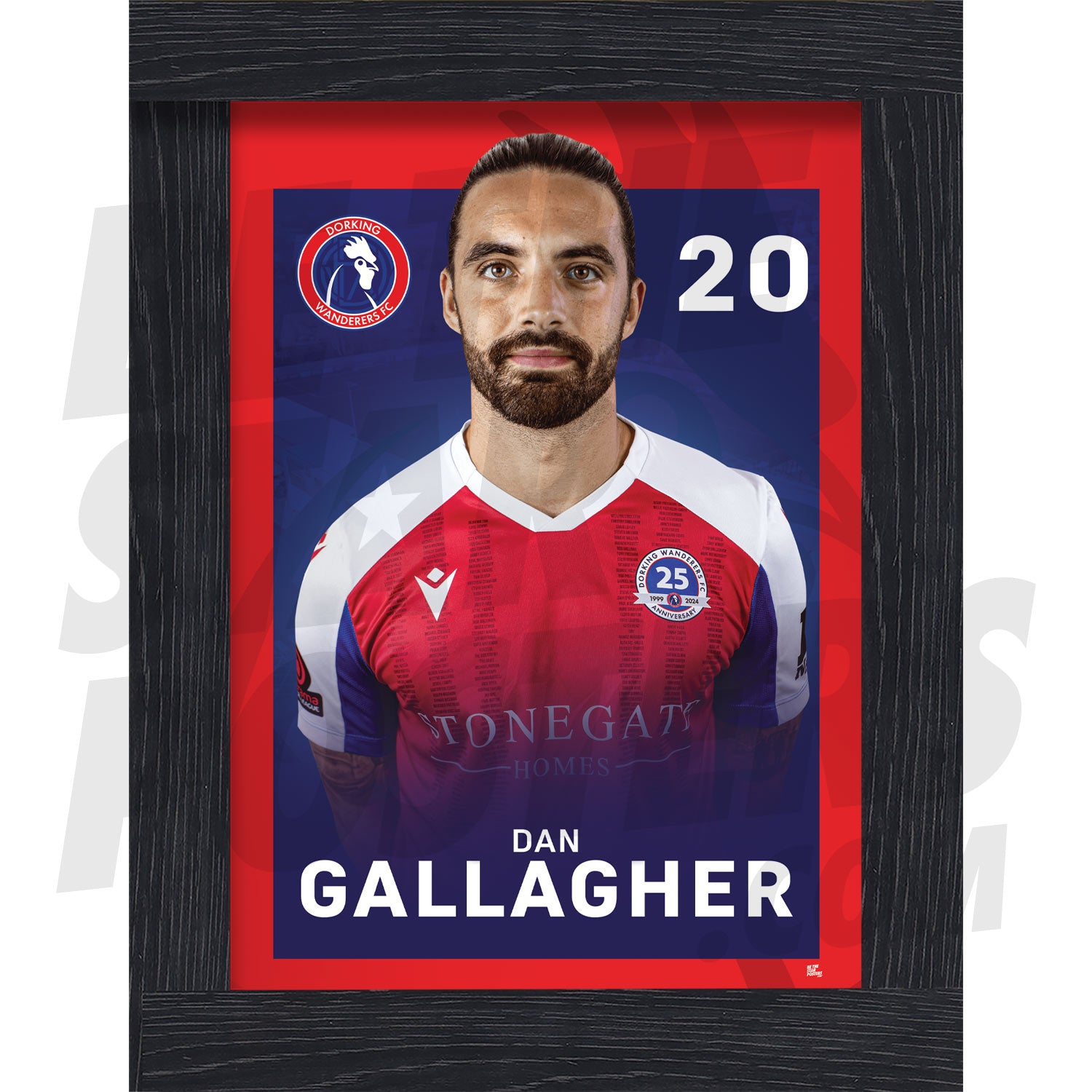 Dorking Wanderers FC Gallagher 24/25 Headshot Poster