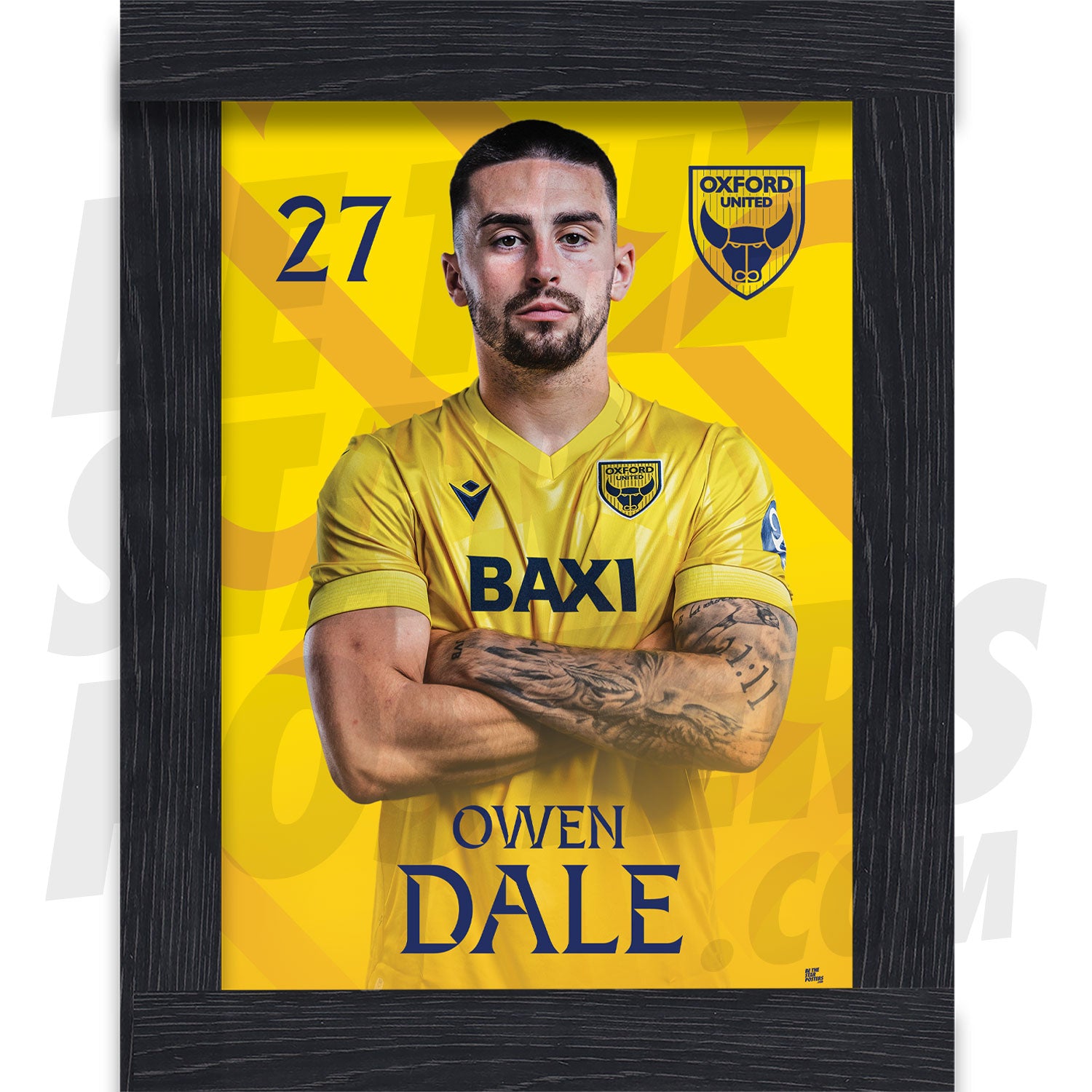 Oxford United FC Dale 24/25 Headshot Poster