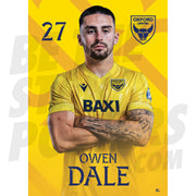 Oxford United FC Dale 24/25 Headshot Poster