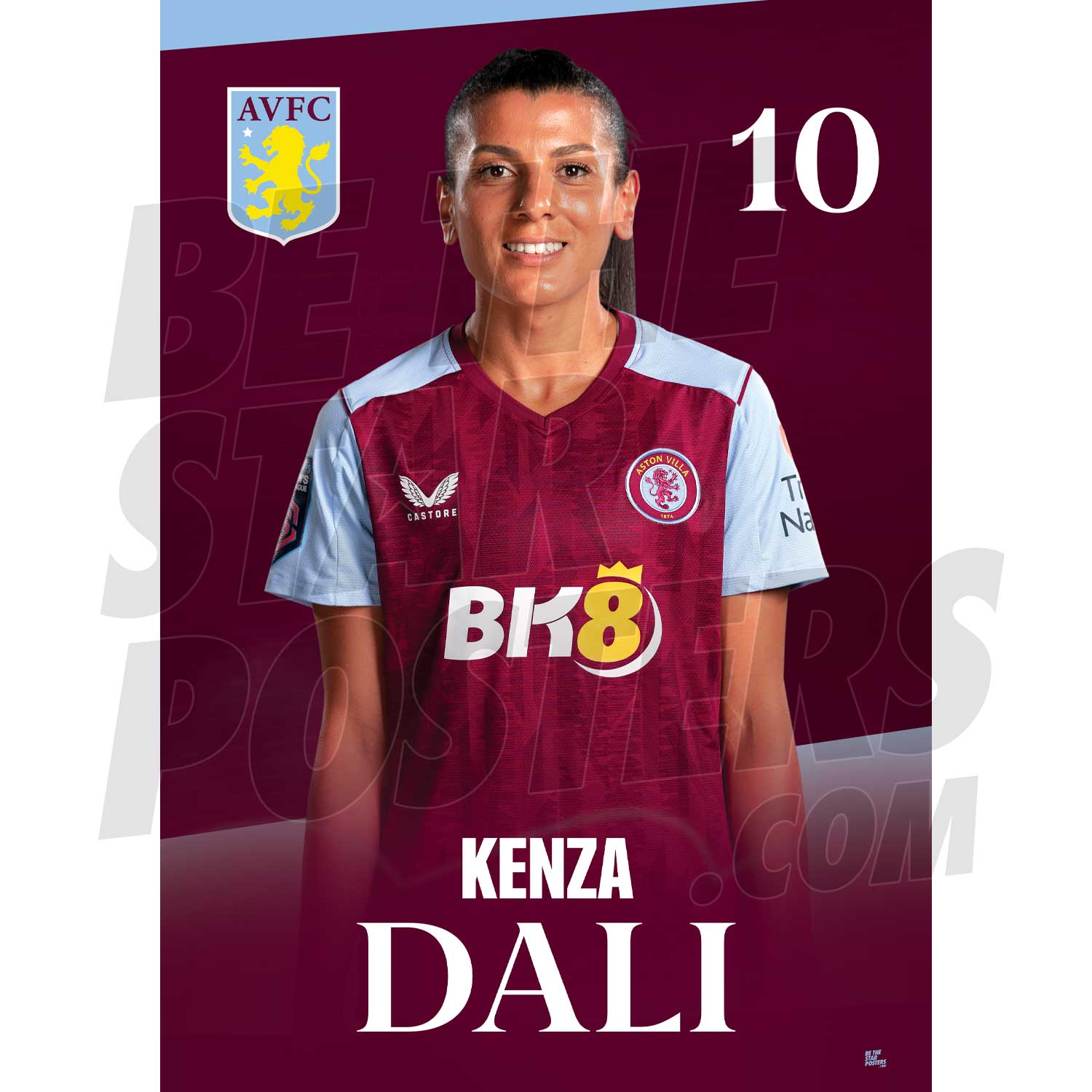 Aston Villa FC Kenza Dali 23/24 Headshot Poster