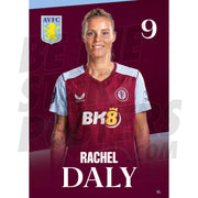 Aston Villa FC Rachel Daly 23/24 Headshot Poster