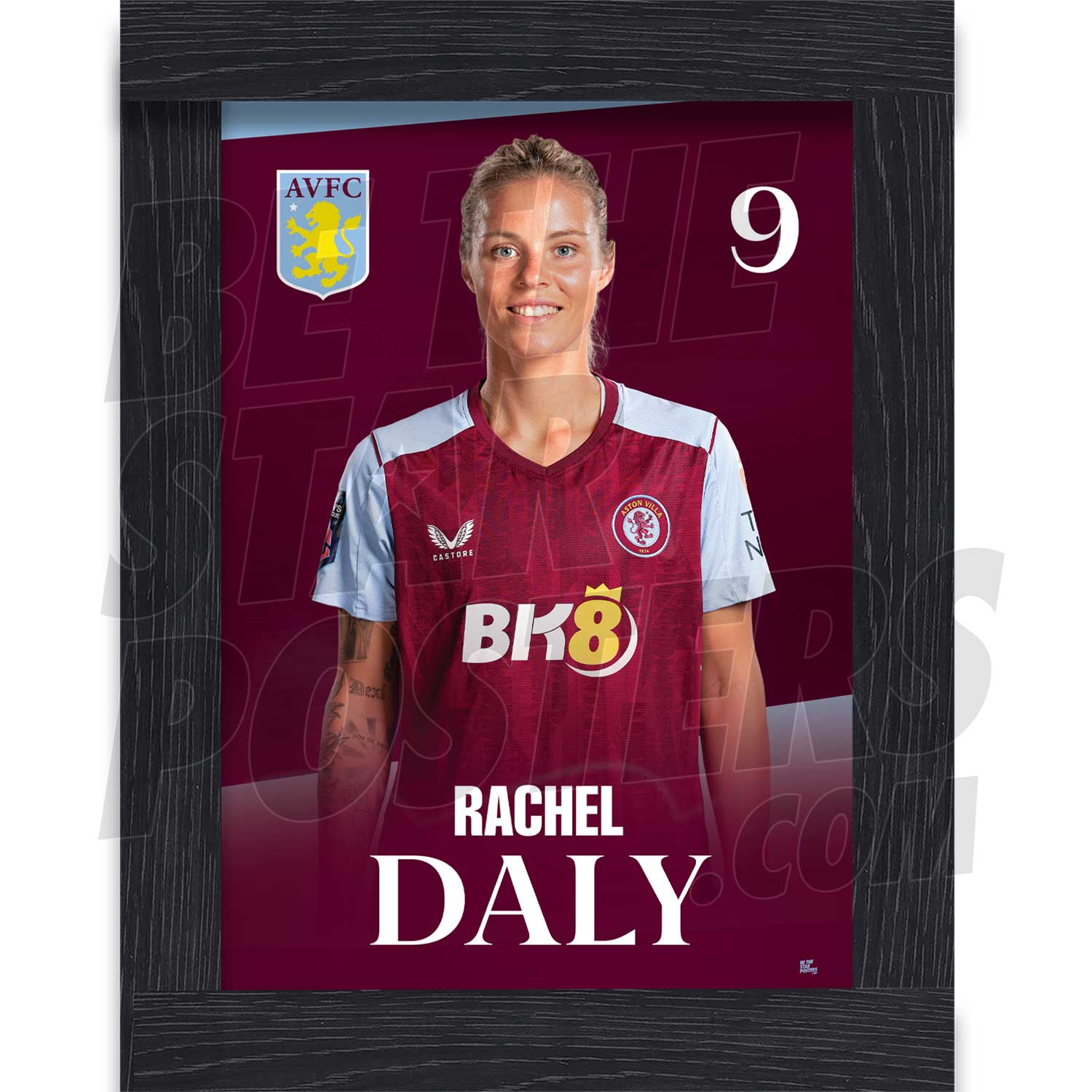 Aston Villa FC Rachel Daly 23/24 Headshot Poster