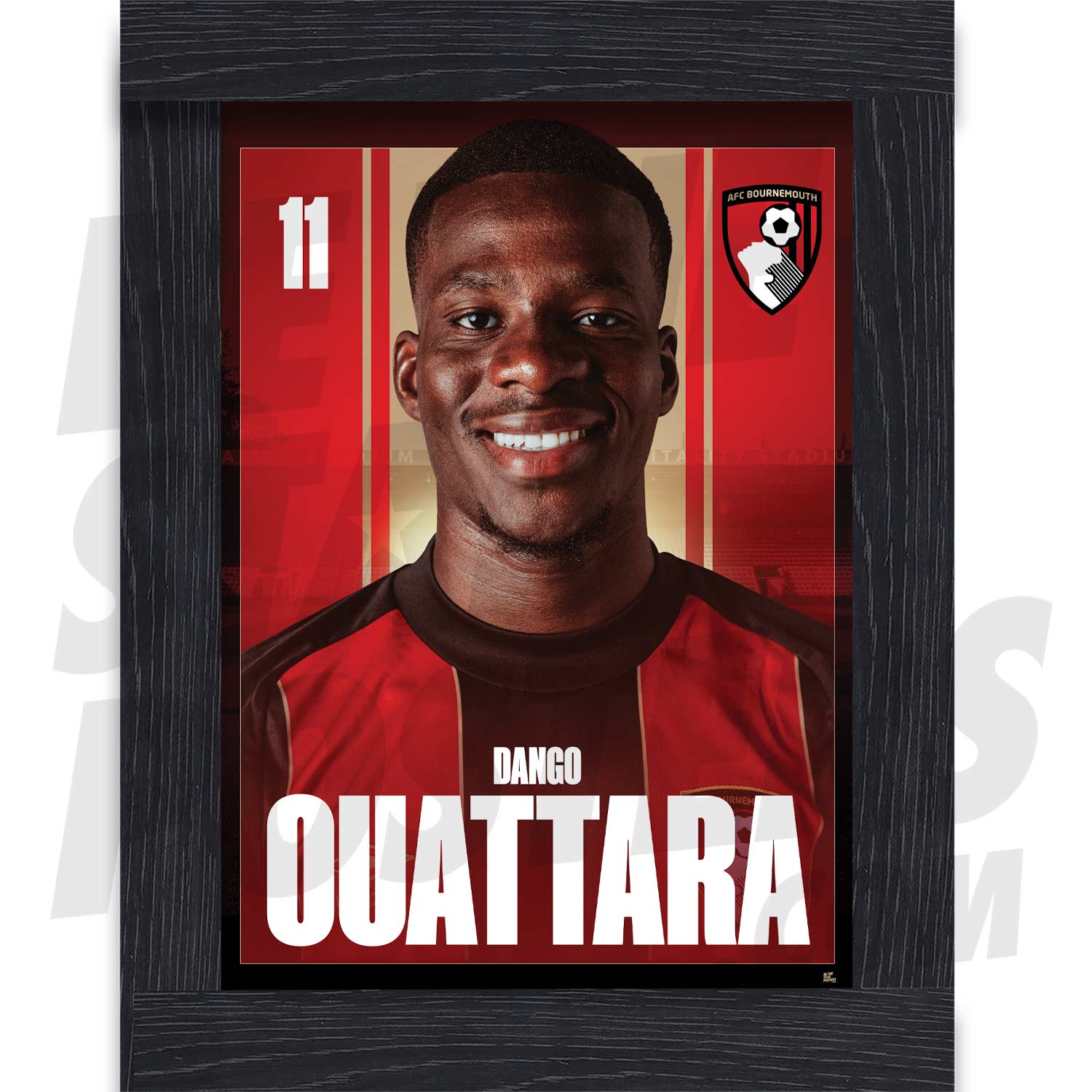 AFC Bournemouth Ouattara 24/25 Headshot Poster