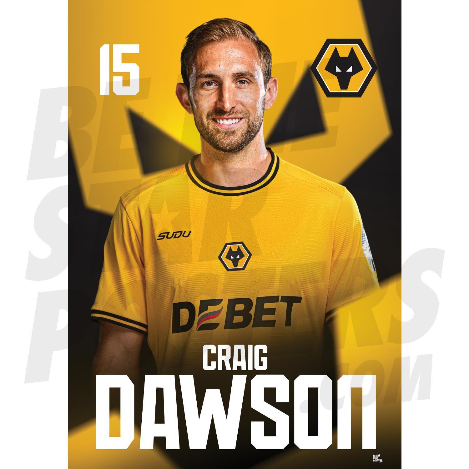 Wolverhampton Wanderers FC Dawson 24/25 Headshot Poster