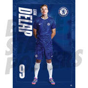 Chelsea FC Delap 25/26 Headshot Poster