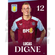 Aston Villa FC Digne 23/24 Headshot Poster