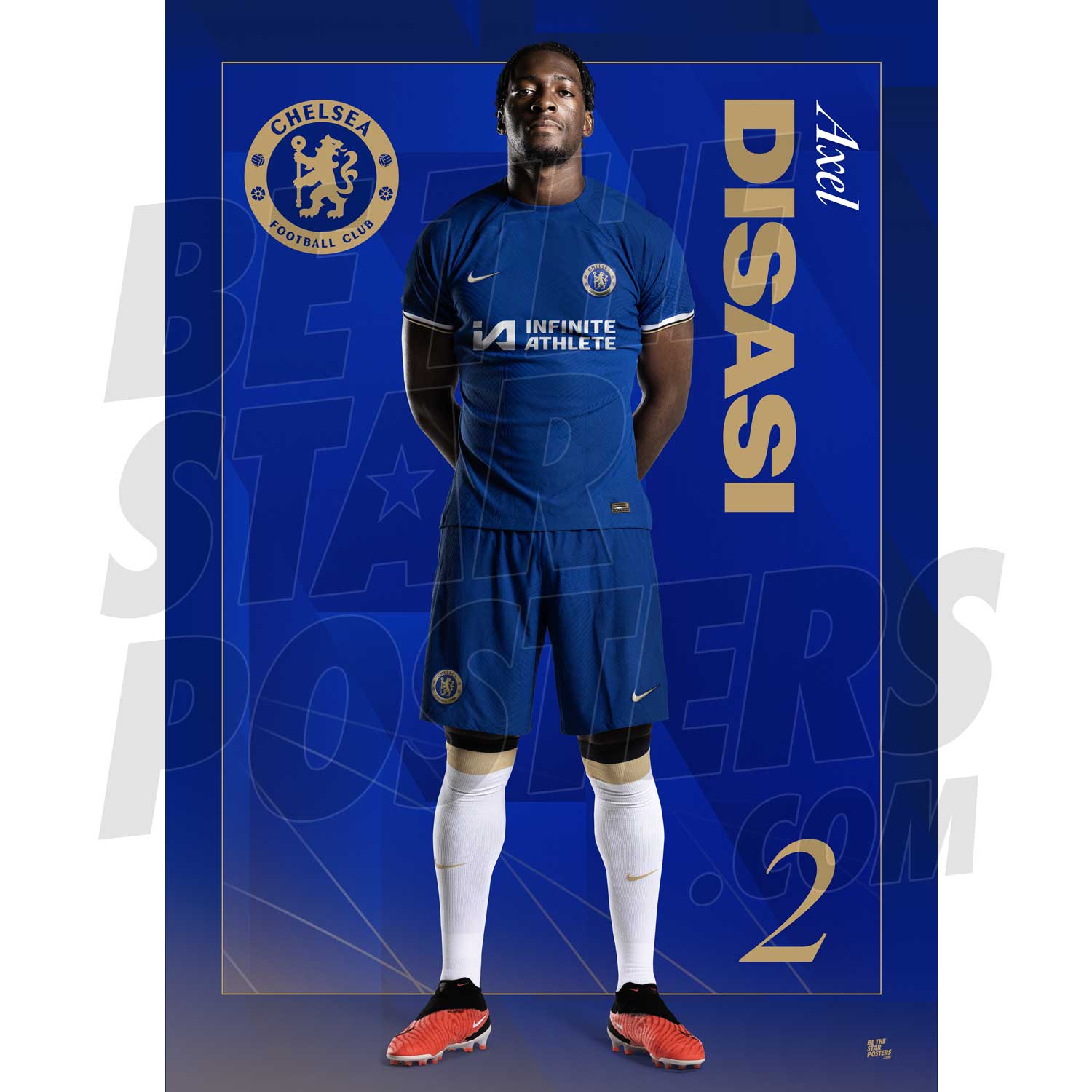 Chelsea FC Disasi 23/24 Headshot Poster
