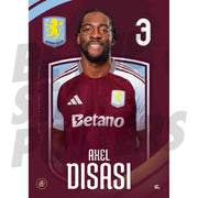 Aston Villa FC Disasi 24/25 Headshot Poster