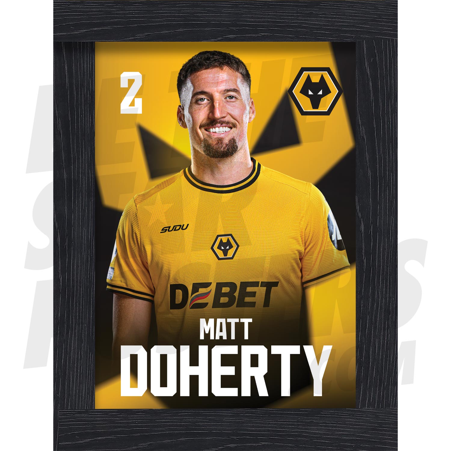 Wolverhampton Wanderers FC Doherty 24/25 Headshot Poster