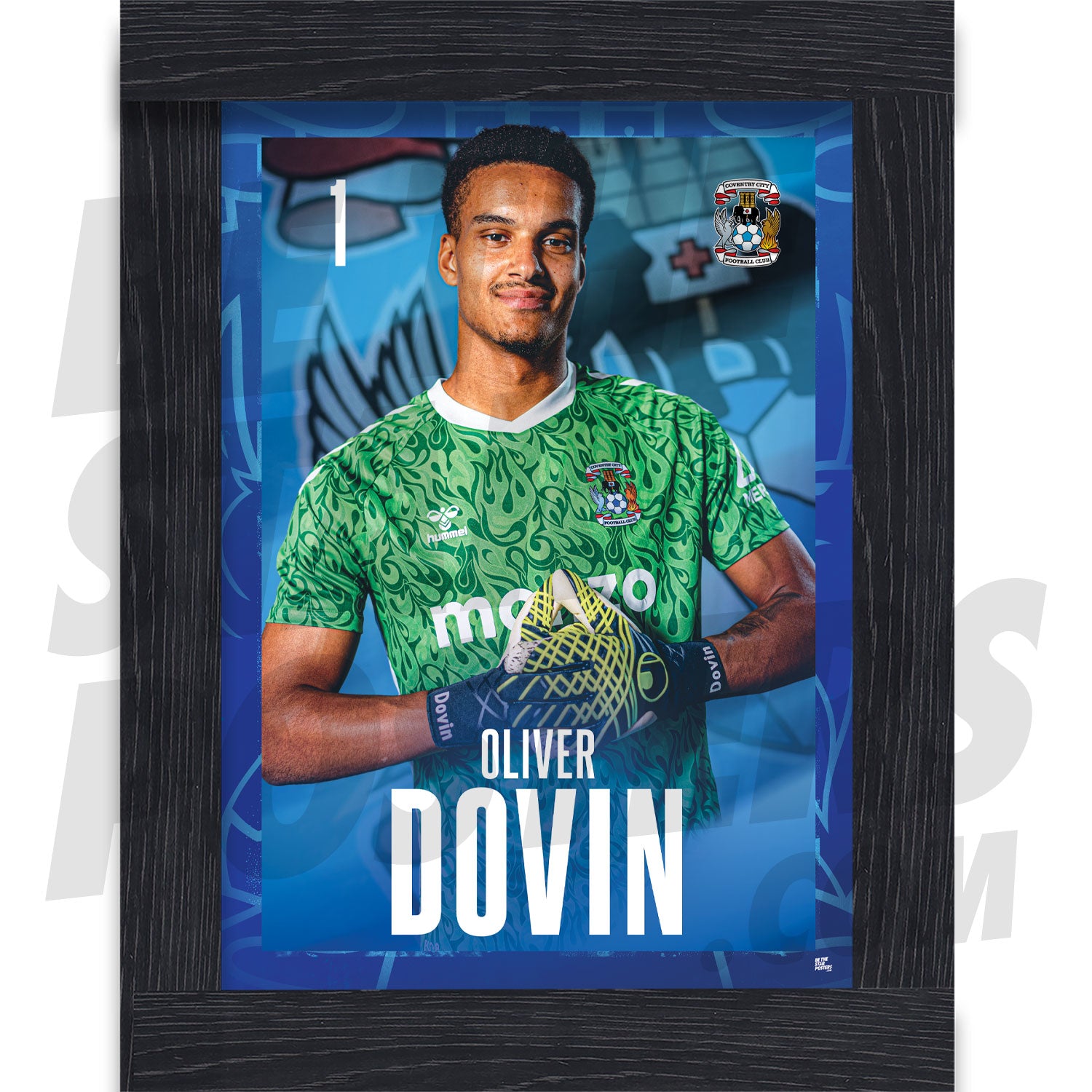 Coventry City FC Dovin 24/25 Headshot Poster