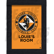 Dundee United FC Personalised Crest Poster