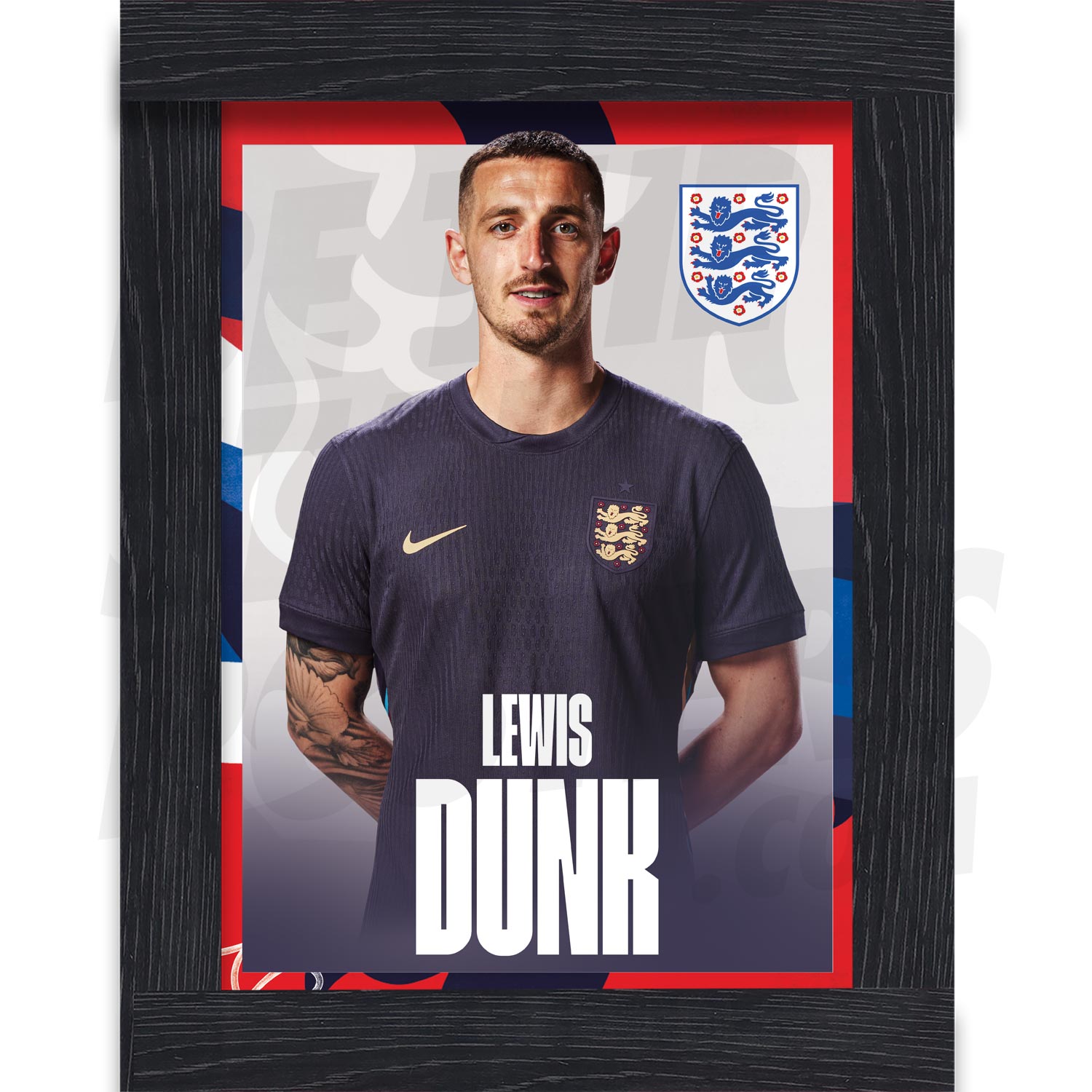 England Dunk 24/25 Away Headshot Poster