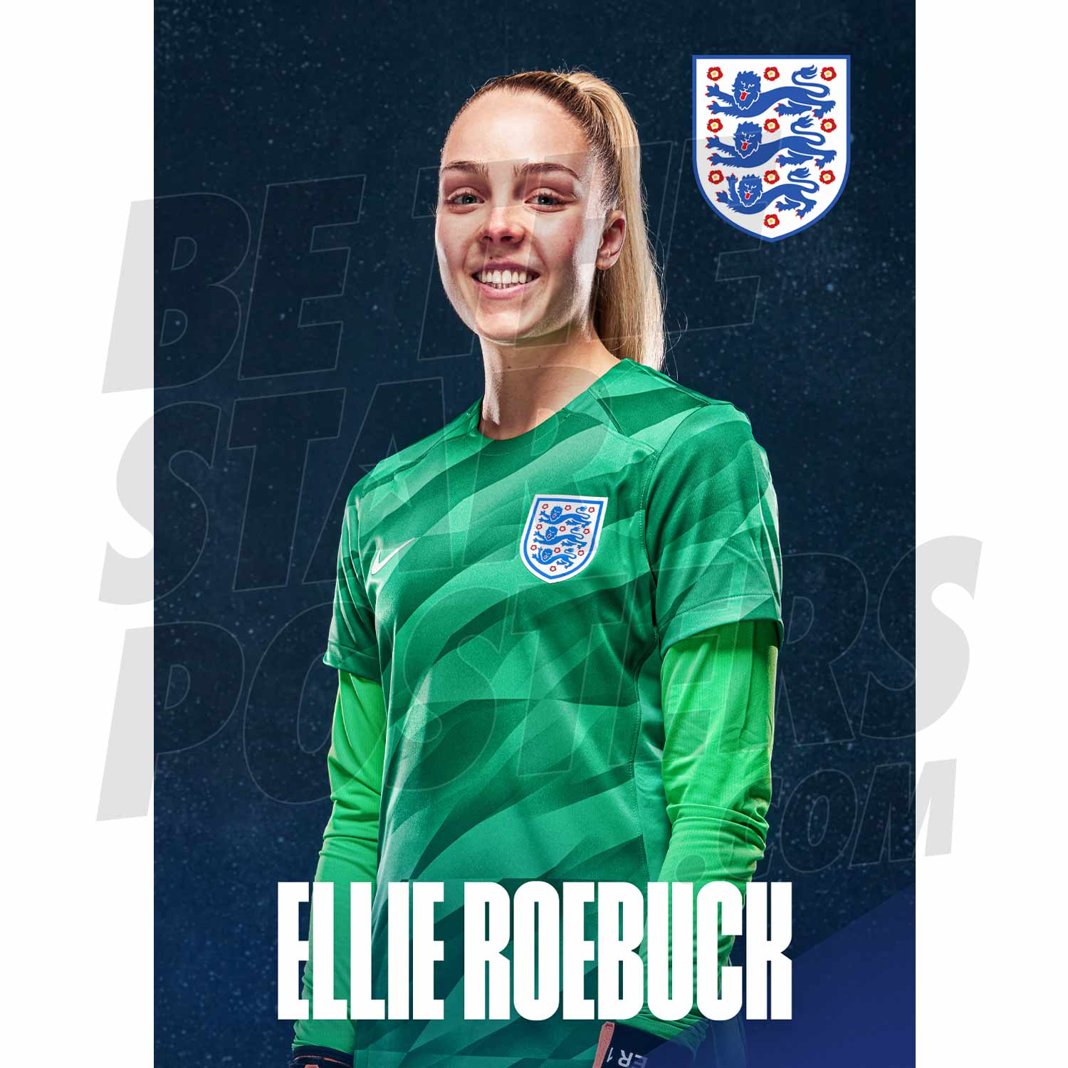 Lionesses Roebuck 23/24 Home Headshot Poster