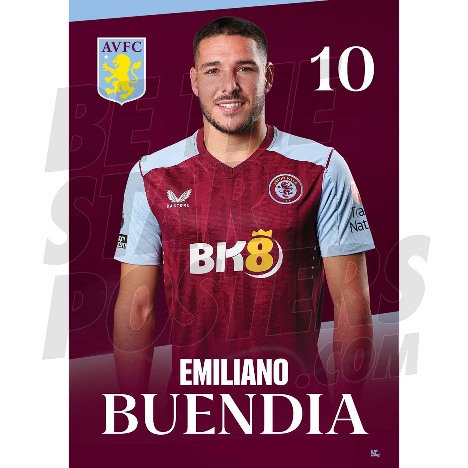 Aston Villa FC Buendia 23/24 Headshot Poster