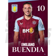 Aston Villa FC Buendia 23/24 Headshot Poster