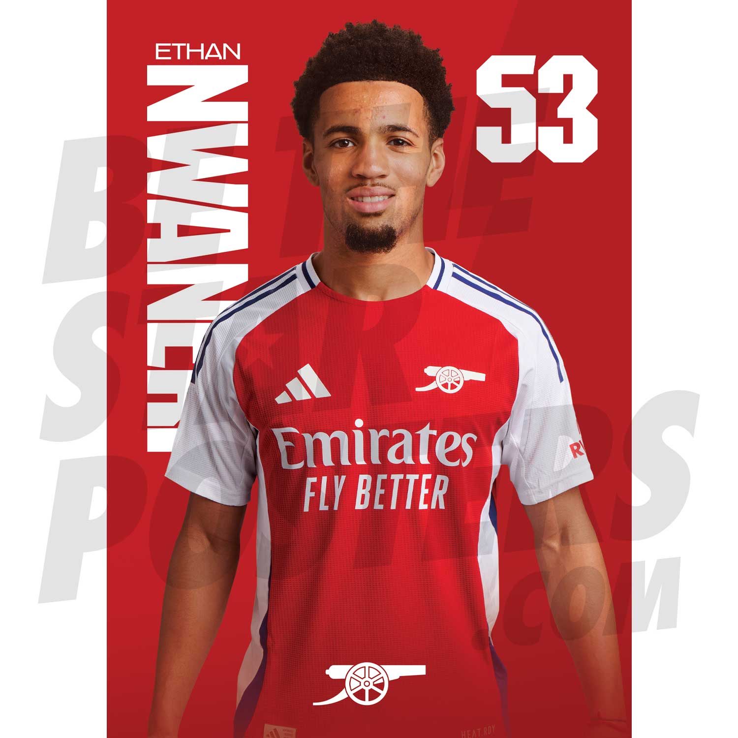 Arsenal FC Nwaneri 24/25 Headshot Poster