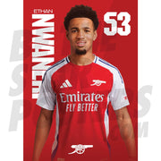 Arsenal FC Nwaneri 24/25 Headshot Poster